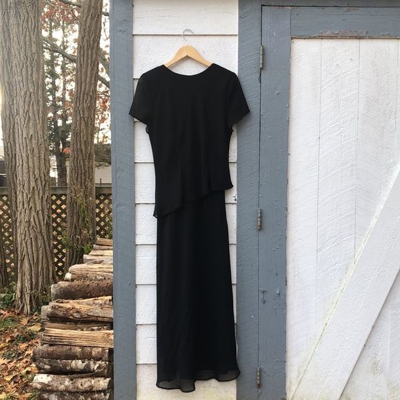 Vintage Sears Traditions Black Dress with Beading Details Size Medium - Picture 7 of 9